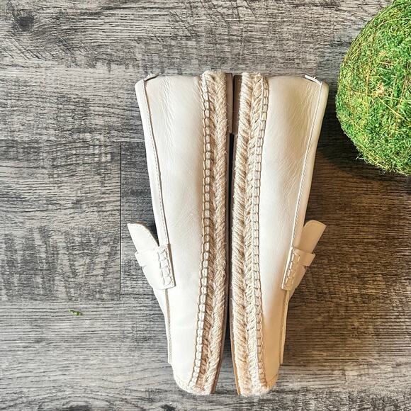 Sam Edelman Women Sz 10M Modern Ivory Espadrille Leather Comfort Walking Loafer - Picture 7 of 15